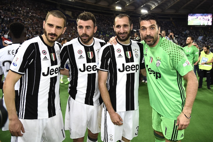 bonucci barzagli chiellini e buffon juventus gatti numero maglia