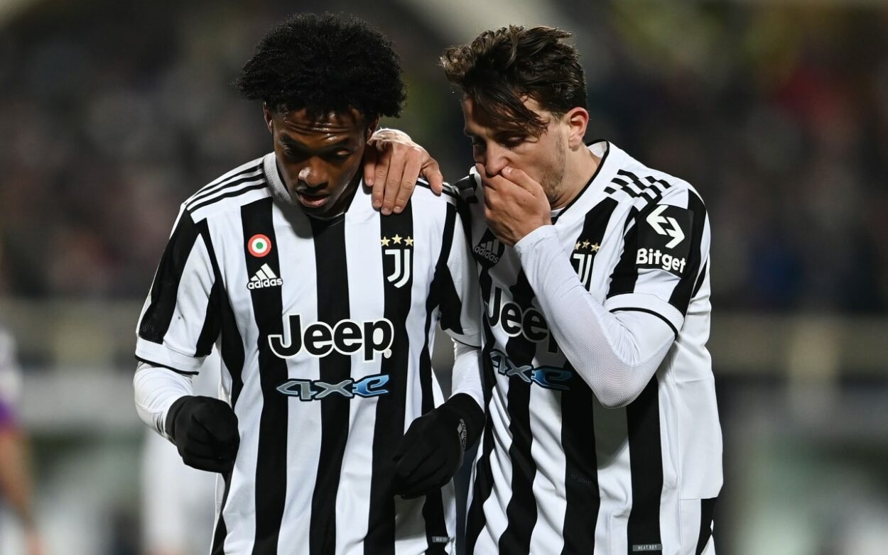 Cuadrado e Luca Pellegrini Juventus