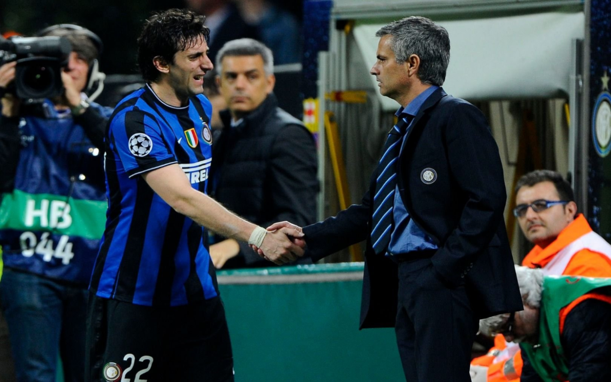 Milito e Mouinho Inter triplete