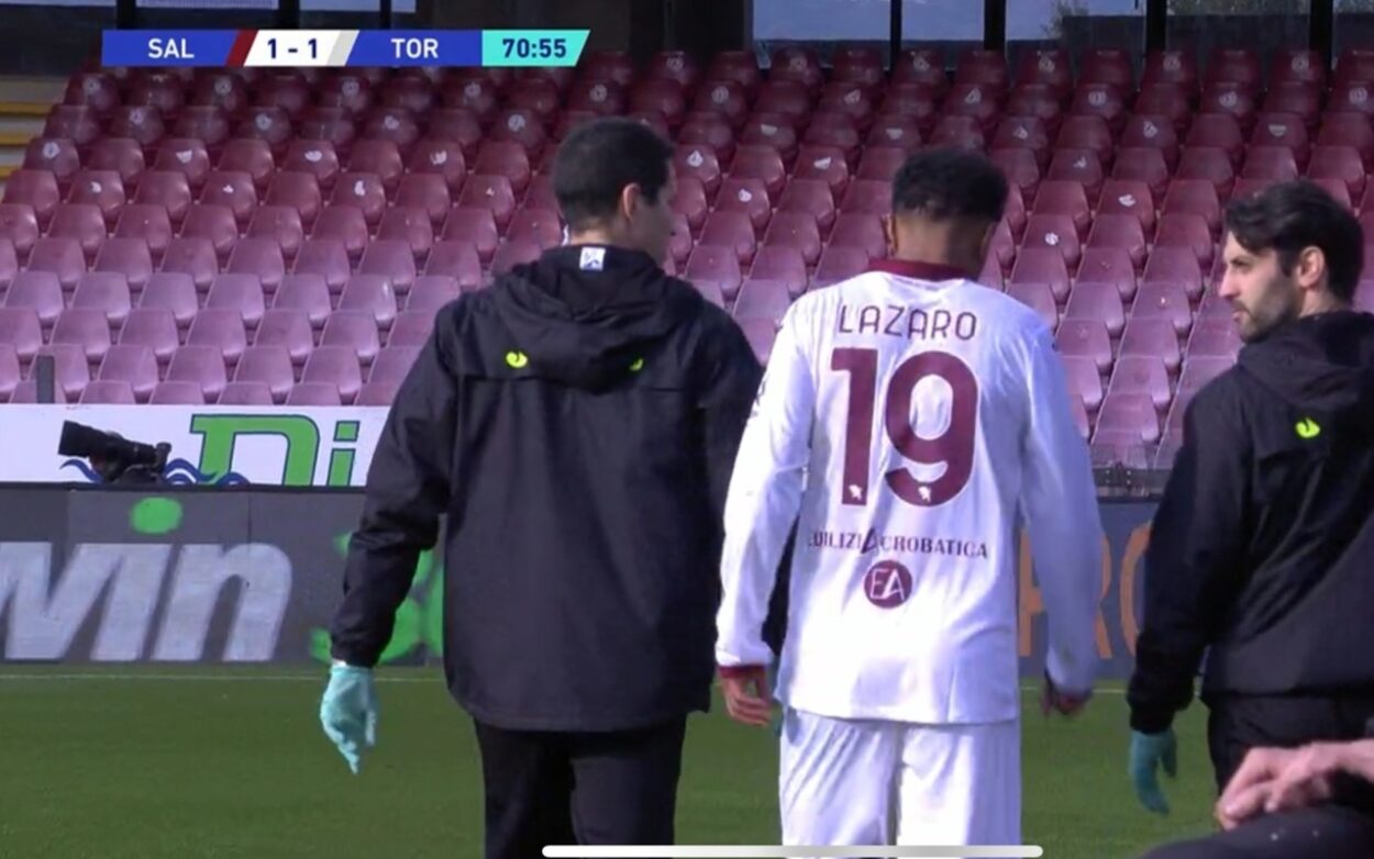 Lazaro infortunio Torino