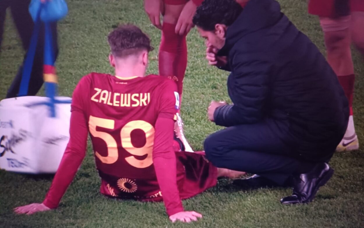 Zalewski infortunio Roma Fiorentina