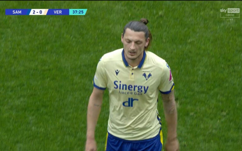 Verona, out per infortunio Djuric: le sue condizioni