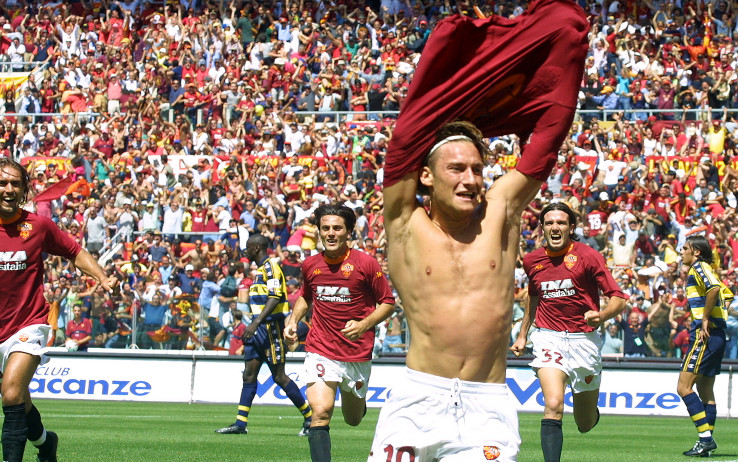 Totti esultanza Roma Parma