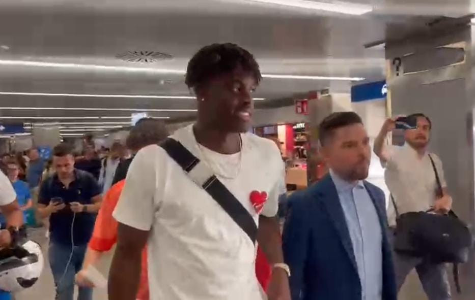 Bisseck arrivo Milano Inter