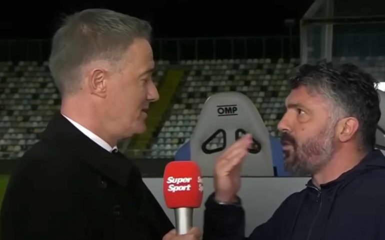 Clamoroso in diretta TV: Gennaro Gattuso, allenatore del Hajduk Spalato, perde le staffe e affronta faccia a faccia il presentatore