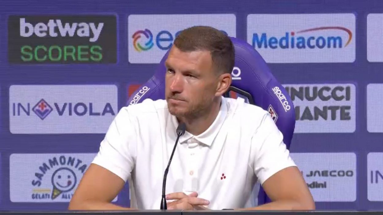 Le parole dell’attaccante bosniaco Edin Džeko durante la conferenza stampa di presentazione come nuovo giocatore della Fiorentina