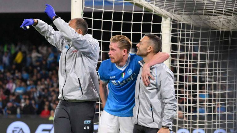 Napoli, infortunio De Bruyne