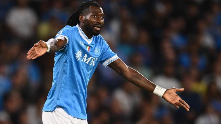 Napoli, si ferma Zambo Anguissa: infortunio con il Camerun